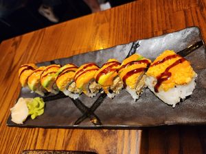 Vegan sushi roll at Huntington Ramen & Sushi in Fullerton