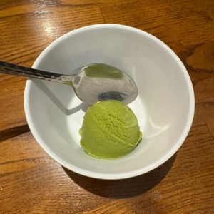 matcha ice cream   at Huntington Ramen & Sushi in Fullerton