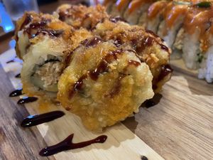 CA crunch roll  at Huntington Ramen & Sushi in Fullerton