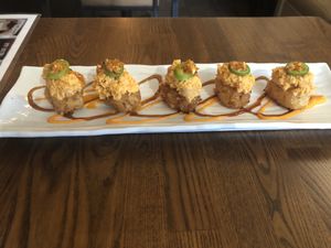 “Tuna” sushi vegan at Huntington Ramen & Sushi in Fullerton