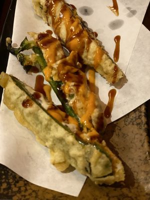 Stuffed jalapeños  at Huntington Ramen & Sushi in Fullerton