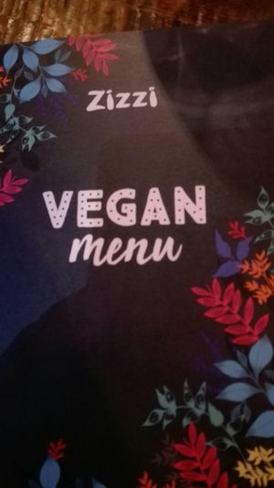 Seperate vegan menü at Zizzi - Suffolk St in Dublin