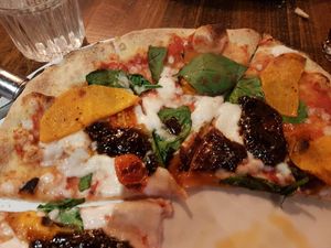 Vegan Zuca (butternut squash, spinach, balsamic caramelized onion) at Zizzi - Suffolk St in Dublin