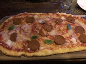 Vegan Pizza with Jackfruit Pepperoni  at Zizzi - Suffolk St in Dublin