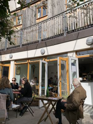 Outside seating  at The Cake Cafe in Dublin