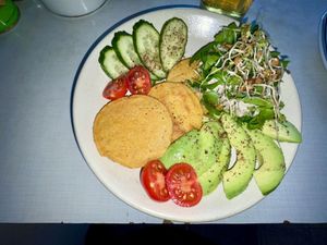 Lentil pancakes  at In Guter Gesellschaft in Hamburg