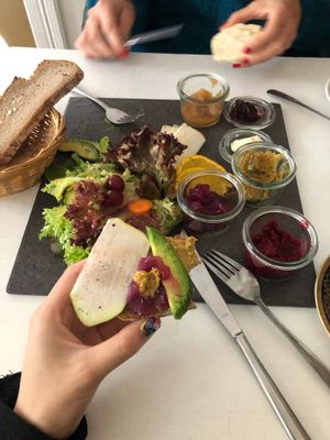 Big vegan breakfast, super yum! at In Guter Gesellschaft in Hamburg