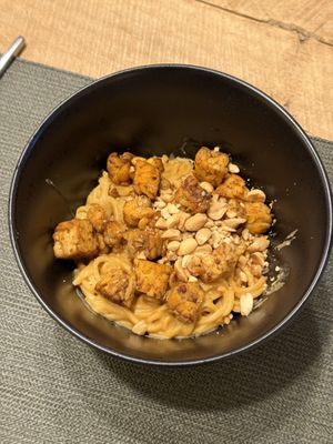 peanut noodles with tempeh   at Chip and Kale in Pittsburgh