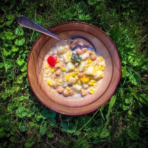 Corn Chowder.  at Chip and Kale in Pittsburgh