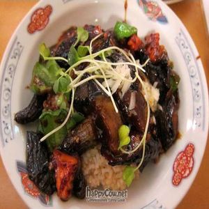 Rice with minced meat eggplant at MOVED: Chien Fu in Tokyo