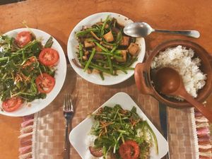 Vietnamese styled meal at The Clam's House in Phu Quoc
