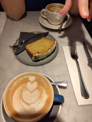 Vegan loaf (lemon cake) at Barnum Cafe in Rome