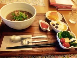 Lunch set for 1300 Yen at SaiShokuKenBi in Tokyo