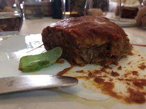 Parmigiana di melanzane: incredibilmente buona 🤩  at Pesto di Pistacchio in Trani