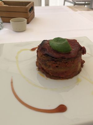 THE parmigiana di melanzane  at Pesto di Pistacchio in Trani