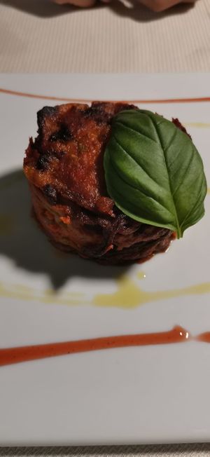 Parmigiana at Pesto di Pistacchio in Trani