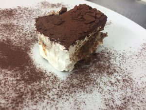 Vegan tiramisu  at Pesto di Pistacchio in Trani