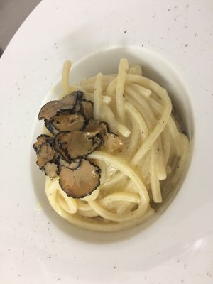 Truffle pasta at Pesto di Pistacchio in Trani