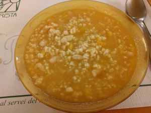 Pumpkin soup at Self Naturista in Barcelona