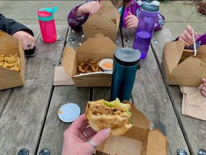 2 hacked mac’s, 1 standard mac bowl, and a double double   at MeeT in Yaletown in Vancouver