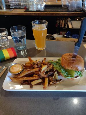 Burger at MeeT in Yaletown in Vancouver