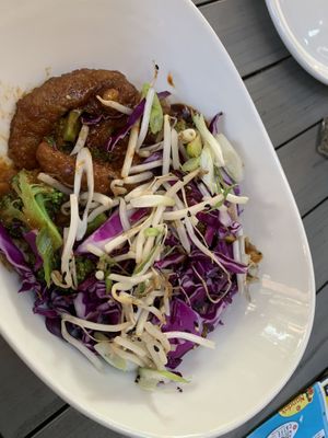 Yummy ginger salad   at MeeT in Yaletown in Vancouver