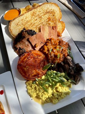 Full English breakfast  at MeeT in Yaletown in Vancouver