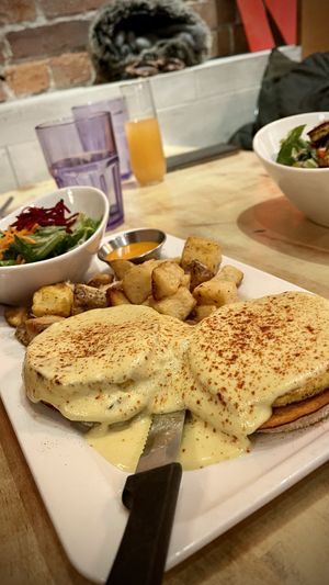 Not sure my hubs got it and loved it - BRUNCH!  at MeeT in Yaletown in Vancouver