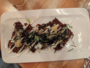 Okonomiyaki - magnificent, must try at MeeT in Yaletown in Vancouver