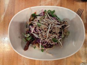 Ginger Beefless bowl at MeeT in Yaletown in Vancouver