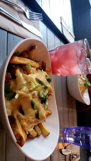bday poutine at MeeT in Yaletown in Vancouver