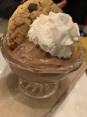 Chocolate chip cookie and mousse   at MeeT in Yaletown in Vancouver