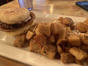 BEST breakfast sandwich   at MeeT in Yaletown in Vancouver