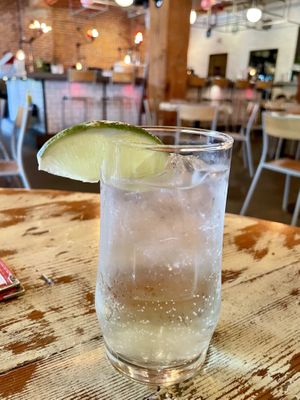 Gin Seltzer w/Elderflower   at MeeT in Yaletown in Vancouver
