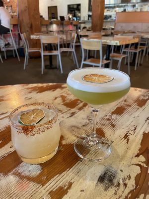 Spicy Margarita and Pineapple Basil Smash  at MeeT in Yaletown in Vancouver