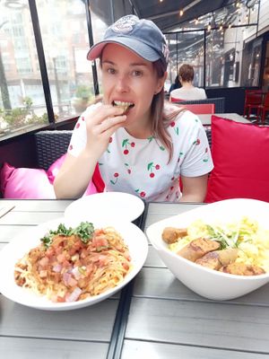 Mac and cheese and noodles   at MeeT in Yaletown in Vancouver