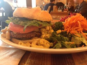 Mac n cheese burger! at MeeT in Yaletown in Vancouver
