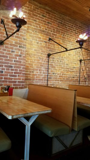 inside booth at MeeT in Yaletown in Vancouver