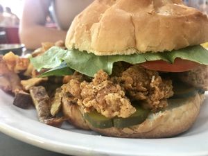 New Chick-un burger at MeeT in Yaletown in Vancouver