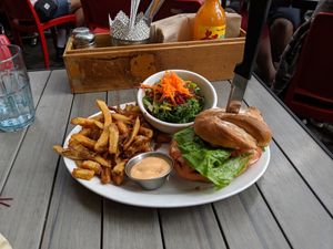 Double double at MeeT in Yaletown in Vancouver