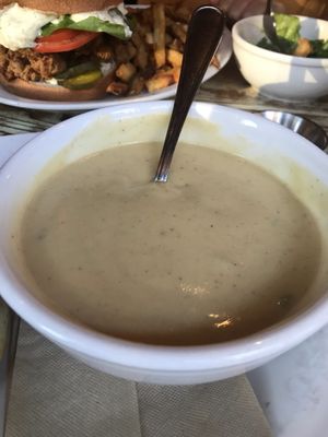 Cauliflower soup 👌 at MeeT in Yaletown in Vancouver