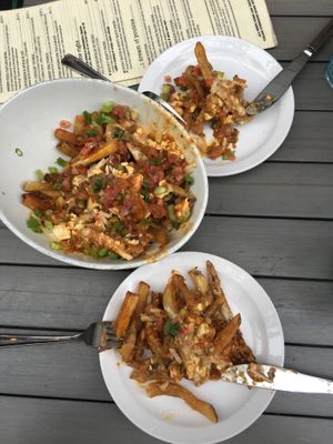 Butter Chikkin Poutine at MeeT in Yaletown in Vancouver