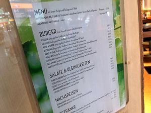 menu at Hans Im Glück in Berlin