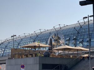 outside terrace  at Hans Im Glück in Berlin