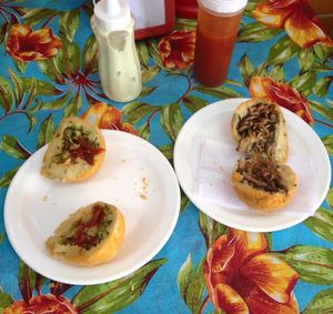 Broccoli and shimeji coxinhas at Friitz in Mogi Das Cruzes