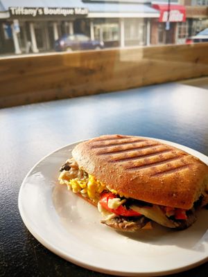 Philly Cheese Panini  at Gratify Foods in Penticton