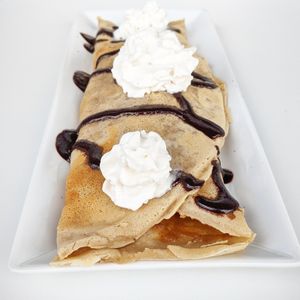 Bananas Foster Brunch Crepe (vegan) at Gratify Foods in Penticton