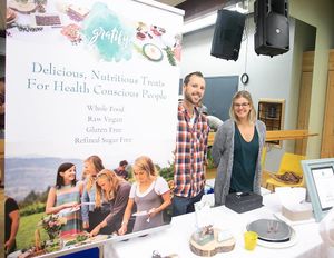 Proud vendors in the 1st Annual Kelowna Vegan Festival, May 2018. at Gratify Foods in Penticton
