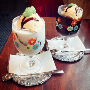 coffee jerry float (ice coffee/milk) at Pleased To Meet Me in Nara