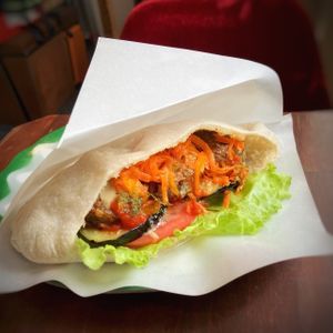 falafel pita at Pleased To Meet Me in Nara